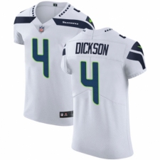 Men's Nike Seattle Seahawks #4 Michael Dickson White Vapor Untouchable Elite Player NFL Jersey
