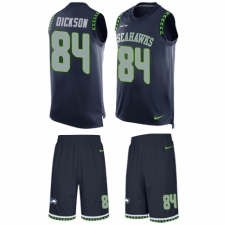 Men's Nike Seattle Seahawks #84 Ed Dickson Limited Steel Blue Tank Top Suit NFL Jersey