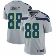 Men's Nike Seattle Seahawks #88 Will Dissly Grey Alternate Vapor Untouchable Limited Player NFL Jersey