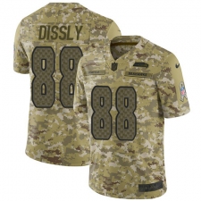 Men's Nike Seattle Seahawks #88 Will Dissly Limited Camo 2018 Salute to Service NFL Jersey
