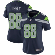 Women's Nike Seattle Seahawks #88 Will Dissly Navy Blue Team Color Vapor Untouchable Elite Player NFL Jersey