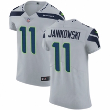 Men's Nike Seattle Seahawks #11 Sebastian Janikowski Grey Alternate Vapor Untouchable Elite Player NFL Jersey