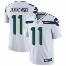 Men's Nike Seattle Seahawks #11 Sebastian Janikowski White Vapor Untouchable Limited Player NFL Jersey