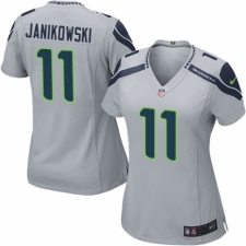 Women's Nike Seattle Seahawks #11 Sebastian Janikowski Game Grey Alternate NFL Jersey
