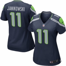 Women's Nike Seattle Seahawks #11 Sebastian Janikowski Game Navy Blue Team Color NFL Jersey