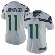 Women's Nike Seattle Seahawks #11 Sebastian Janikowski Grey Alternate Vapor Untouchable Limited Player NFL Jersey