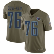 Men's Nike Tennessee Titans #76 Xavier Su'a-Filo Limited Olive 2017 Salute to Service NFL Jersey