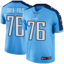 Youth Nike Tennessee Titans #76 Xavier Su'a-Filo Limited Light Blue Rush Vapor Untouchable NFL Jersey
