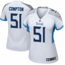 Women's Nike Tennessee Titans #51 Will Compton Game White NFL Jersey