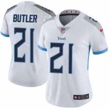 Women's Nike Tennessee Titans #21 Malcolm Butler White Vapor Untouchable Limited Player NFL Jersey