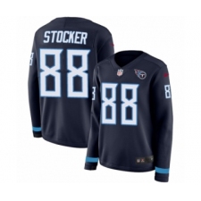 Women's Nike Tennessee Titans #88 Luke Stocker Limited Navy Blue Therma Long Sleeve NFL Jersey