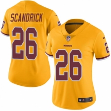 Women's Nike Washington Redskins #26 Orlando Scandrick Limited Gold Rush Vapor Untouchable NFL Jersey
