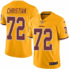 Men's Nike Washington Redskins #72 Geron Christian Elite Gold Rush Vapor Untouchable NFL Jersey
