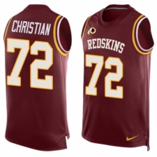 Men's Nike Washington Redskins #72 Geron Christian Limited Red Player Name & Number Tank Top NFL Jersey