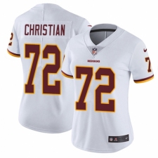 Women's Nike Washington Redskins #72 Geron Christian White Vapor Untouchable Elite Player NFL Jersey