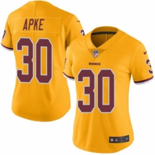 Women's Nike Washington Redskins #30 Troy Apke Limited Gold Rush Vapor Untouchable NFL Jersey