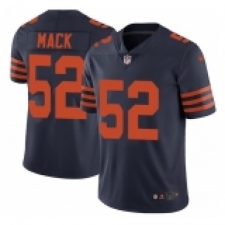 Men's Nike Chicago Bears #52 Khalil Mack Limited Navy Blue Rush Vapor Untouchable NFL Jersey