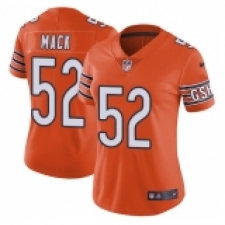 Women's Nike Chicago Bears #52 Khalil Mack Orange Alternate Vapor Untouchable Elite Player NFL Jersey