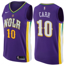 Men's Nike New Orleans Pelicans #10 Tony Carr Swingman Purple NBA Jersey - City Edition