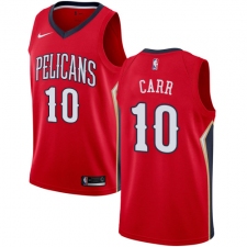 Men's Nike New Orleans Pelicans #10 Tony Carr Swingman Red NBA Jersey Statement Edition