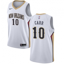 Men's Nike New Orleans Pelicans #10 Tony Carr Swingman White NBA Jersey - Association Edition