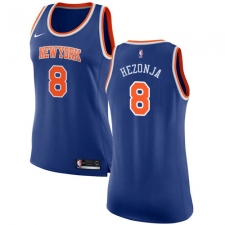 Women's Nike New York Knicks #8 Mario Hezonja Swingman Royal Blue NBA Jersey - Icon Edition