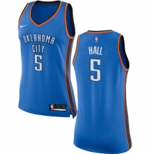 Women's Nike Oklahoma City Thunder #5 Devon Hall Swingman Royal Blue NBA Jersey - Icon Edition