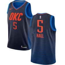 Youth Nike Oklahoma City Thunder #5 Devon Hall Swingman Navy Blue NBA Jersey Statement Edition