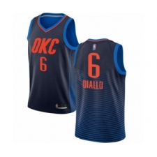 Men's Oklahoma City Thunder #6 Hamidou Diallo Authentic Navy Blue Basketball Jersey Statement Edition