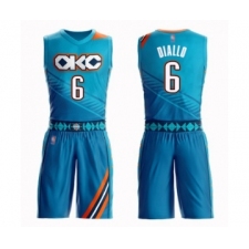 Men's Oklahoma City Thunder #6 Hamidou Diallo Swingman Turquoise Basketball Suit Jersey - City Edition