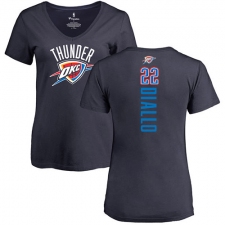 NBA Women's Nike Oklahoma City Thunder #22 Hamidou Diallo Navy Blue Backer T-Shirt