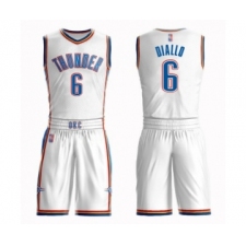 Youth Oklahoma City Thunder #6 Hamidou Diallo Swingman White Basketball Suit Jersey - Association Edition