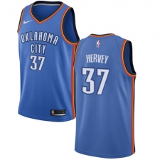 Youth Nike Oklahoma City Thunder #37 Kevin Hervey Swingman Royal Blue NBA Jersey - Icon Edition