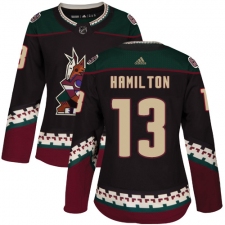 Women's Adidas Arizona Coyotes #13 Freddie Hamilton Authentic Black Alternate NHL Jersey