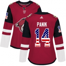 Women's Adidas Arizona Coyotes #14 Richard Panik Authentic Red USA Flag Fashion NHL Jersey
