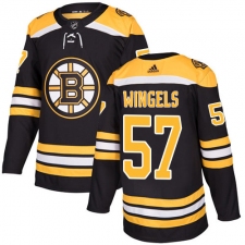 Youth Adidas Boston Bruins #57 Tommy Wingels Authentic Black Home NHL Jersey