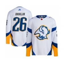Men's Buffalo Sabres #26 Rasmus Dahlin White 2022-23 Reverse Retro Stitched Jersey