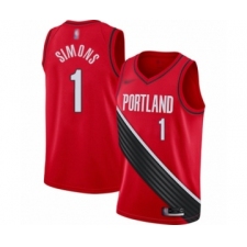 Women's Portland Trail Blazers #1 Anfernee Simons Swingman Red Finished Basketball Jersey - Statement Edition
