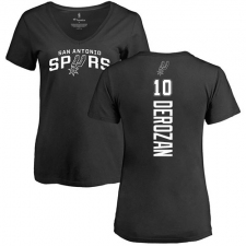 NBA Women's Nike San Antonio Spurs #10 DeMar DeRozan Black Backer T-Shirt