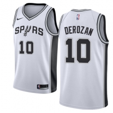 Women's Nike San Antonio Spurs #10 DeMar DeRozan Authentic White NBA Jersey - Association Edition
