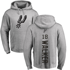 NBA Nike San Antonio Spurs #18 Lonnie Walker Ash Backer Pullover Hoodie
