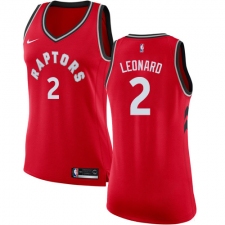 Women's Nike Toronto Raptors #2 Kawhi Leonard Swingman Red NBA Jersey - Icon Edition