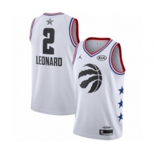 Youth Jordan Toronto Raptors #2 Kawhi Leonard Swingman White 2019 All-Star Game Basketball Jersey
