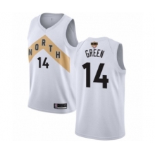 Men's Toronto Raptors #14 Danny Green Swingman White 2019 Basketball Finals Bound Jersey - City Edition