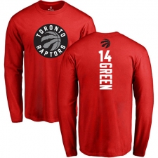 NBA Nike Toronto Raptors #14 Danny Green Red Backer Long Sleeve T-Shirt
