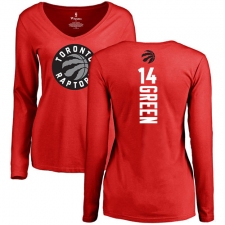 NBA Women's Nike Toronto Raptors #14 Danny Green Red Backer Long Sleeve T-Shirt