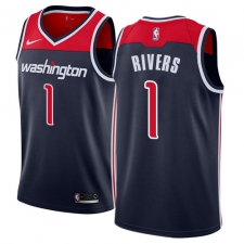 Men's Nike Washington Wizards #1 Austin Rivers Swingman Navy Blue NBA Jersey Statement Edition