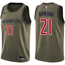 Youth Nike Washington Wizards #21 Dwight Howard Swingman Green Salute to Service NBA Jersey