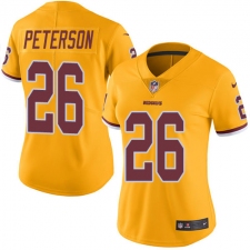 Women's Nike Washington Redskins #26 Adrian Peterson Limited Gold Rush Vapor Untouchable NFL Jersey