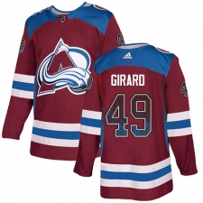 Men's Adidas Colorado Avalanche #49 Samuel Girard Authentic Burgundy Drift Fashion NHL Jersey
